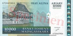 Billet 10000 Ariary Madagascar MGA 2003 recto