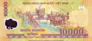 Billet 10000 Dong Vietnam VND verso