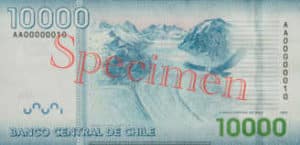 Billet 10000 Peso Chili CLP verso