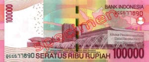 Billet 100000 Roupie Indonesie IDR