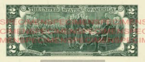 Billet 2 Dollars Etats-Unis USD