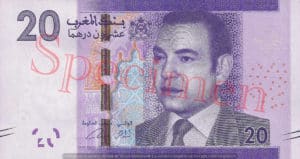 Billet 20 Dirhams Maroc MAD 2013 recto