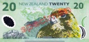 Billet 20 Dollar Nouvelle Zelande NZD Serie 6 verso
