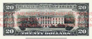 Billet 20 Dollars Etats-Unis USD