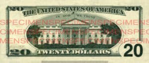 Billet 20 Dollars Etats-Unis USD