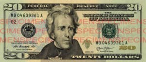 Billet 20 Dollars Etats-Unis USD