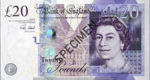 Billet 20 Livres Sterling GBP