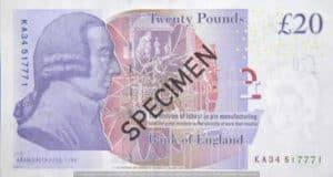 Billet 20 Livres Sterling GBP