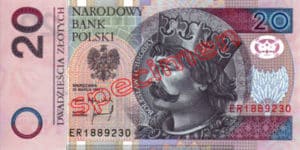 Billet 20 Zloty Pologne PLN Type I recto
