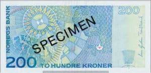 Billet 200 Couronnes Norvège NOK Serie VII verso