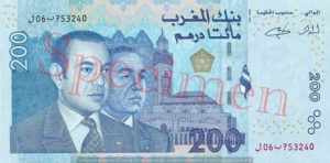 Billet 200 Dirhams Maroc MAD 2002 recto