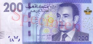 Billet 200 Dirhams Maroc MAD 2012 recto