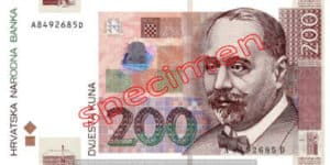 Billet 200 Kuna Croatie HRK recto