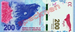 Billet 200 Pesos Argentine ARS recto