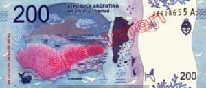 Billet 200 Pesos Argentine ARS verso