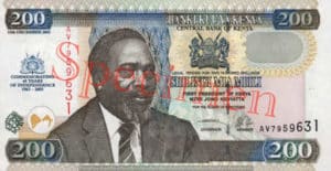 Billet 200 Shilling Kenya KES 2003 recto