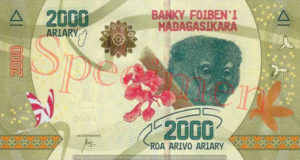 Billet 2000 Ariary Madagascar MGA 2017 recto