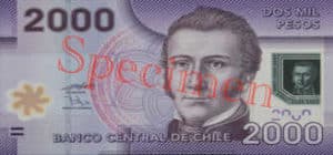 Billet 2000 Peso Chili CLP recto