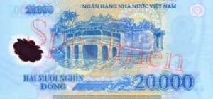 Billet 20000 Dong Vietnam VND verso