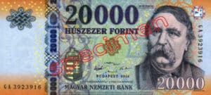 Billet 20000 Forint Hongrie HUF 2015 recto