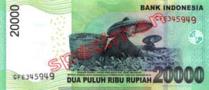 Billet 20000 Roupie Indonesie IDR
