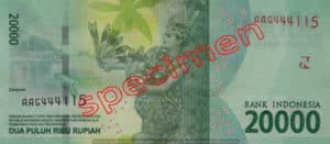 Billet 20000 Roupie Indonesie IDR