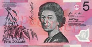 Billet 5 Dollar Australien AUD I recto