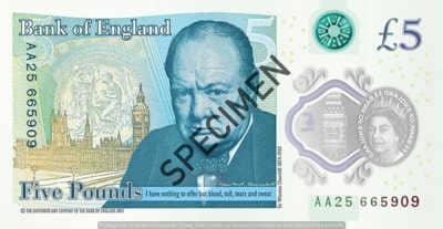 Billet 5 Livres Sterling GBP