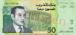 Billet 50 Dirhams Maroc MAD 2002 recto