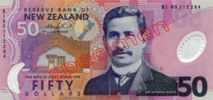 Billet 50 Dollar Nouvelle Zelande NZD Serie 6 recto