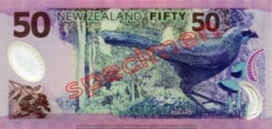 Billet 50 Dollar Nouvelle Zelande NZD Serie 6 verso