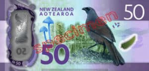 Billet 50 Dollar Nouvelle Zelande NZD Serie 7 verso