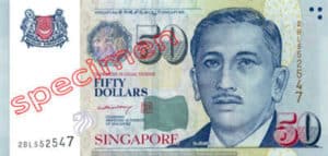 Billet 50 Dollar Singapour SGD 4ème Série IV recto