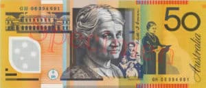 Billet 50 Dollar Australien AUD verrso