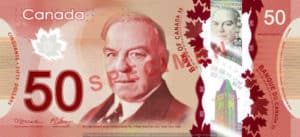 Billet 50 Dollars Canada CAD recto