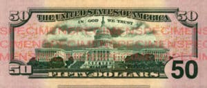 Billet 50 Dollars Etats-Unis USD