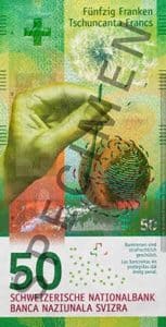 Billet 50 Francs CHF Suisse 2017