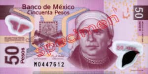 Billet 50 Pesos Mexique MXN Type I recto