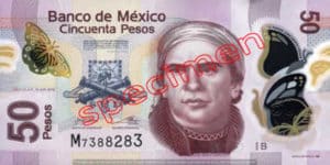 Billet 50 Pesos Mexique MXN Type II recto