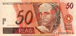 50 Real Bresil BRL Serie I ticket front