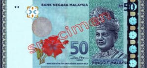 Billet 50 Ringgit Malaisie MYR Serie II recto