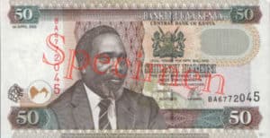 Billet 50 Shilling Kenya KES 2003 recto