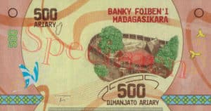 Billet 500 Ariary Madagascar MGA 2017 verso