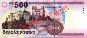 Billet 500 Forint Hongrie HUF 2009 verso