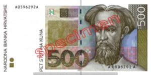 Billet 500 Kuna Croatie HRK recto