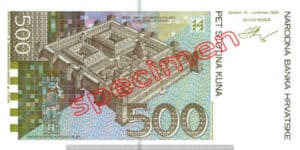 Billet 500 Kuna Croatie HRK verso