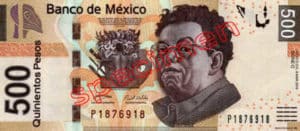 Billet 500 Pesos Mexique MXN Type I recto