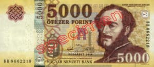 Billet 5000 Forint Hongrie HUF 2016 recto