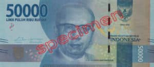 Billet 50000 Roupie Indonesie IDR