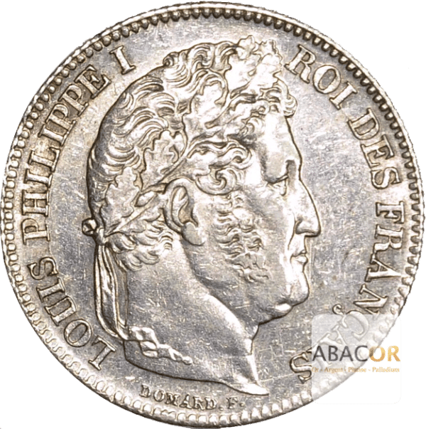 1 Franc Argent Louis Philippe Tête Laurée